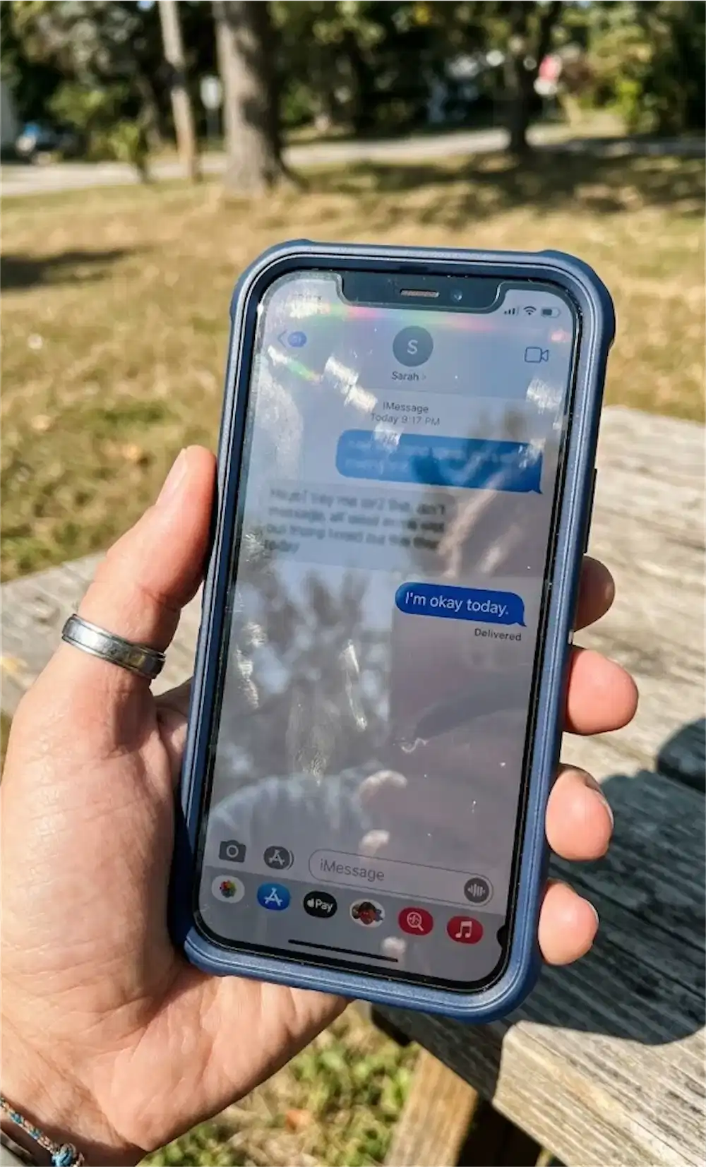 texting phone I am okay progress recovery healing survivor validation self-doubt narcissistic abuse